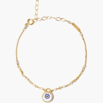 Jewelry Chan Luu  | White Mix Evil Eye Charm Bracelet