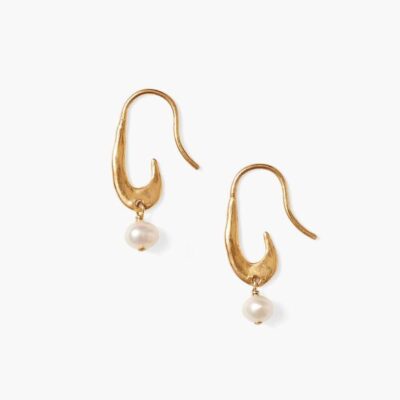 Jewelry Chan Luu  | Gala Crescent Pearl Earrings Mini Gold