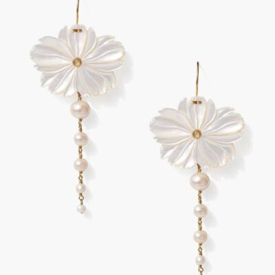 Jewelry Chan Luu  | Magnolia Drop Earrings White