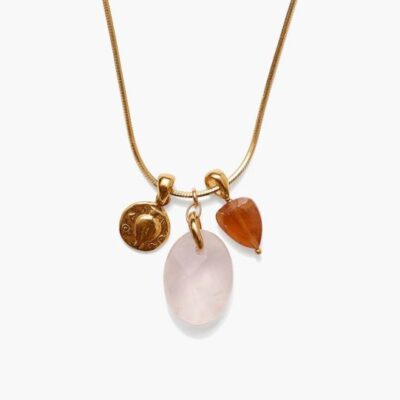 Jewelry Chan Luu  | Ostia Charm Necklace Rose Quartz