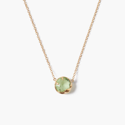 August Birthstone Necklace Peridot Crystal