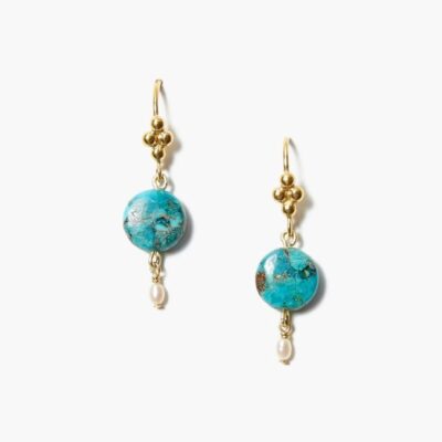 Jewelry Chan Luu  | Turquoise And Pearl Drop Earrings