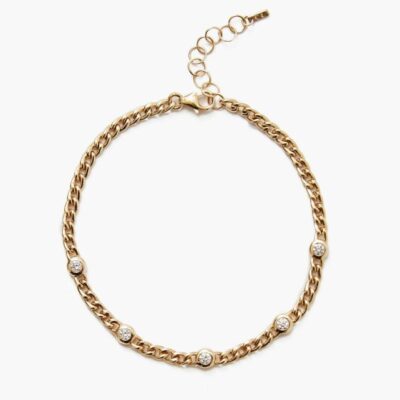 Jewelry Chan Luu  | 14K Round Diamond Chain Bracelet