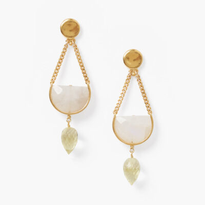 Luna Teardrop Earrings Moonstone Mix