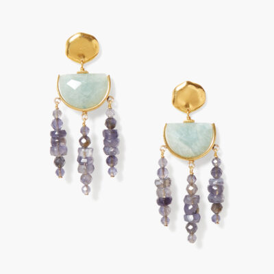 Luna Chandelier Earrings Iolite Mix