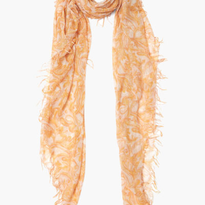 Marigold Free Bird Cashmere and Silk Scarf