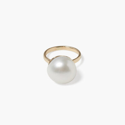 14k Monaco Ring White Pearl