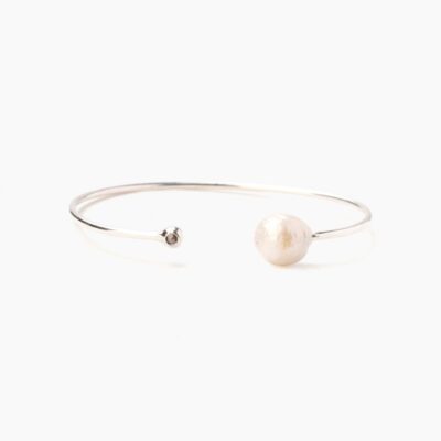 White Pearl Diamond Cuff