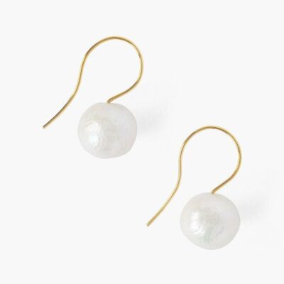 Jewelry Chan Luu  | White Baroque Pearl And Gold Drop Earrings