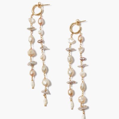 Bali Waterfall Earrings Champagne Mix