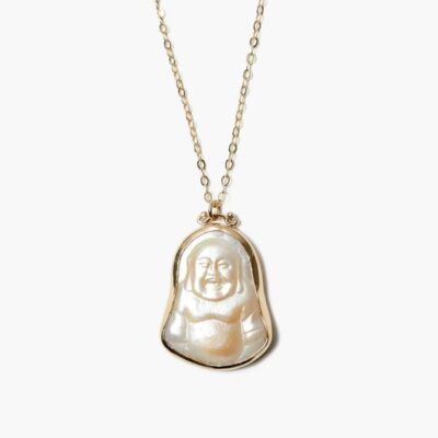 Jewelry Chan Luu  | 14K White Pearl Buddha Necklace