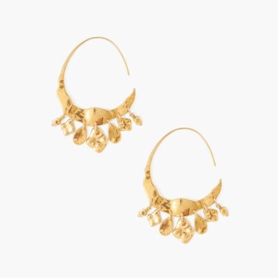 Gold Crescent Earrings