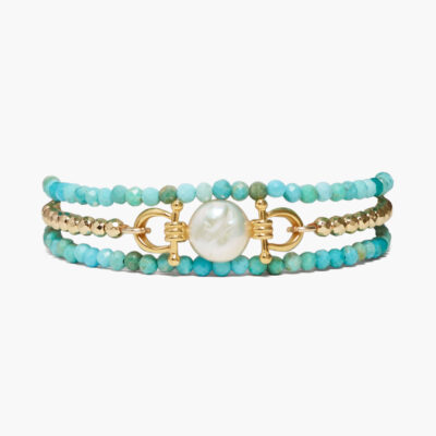 Cheval Triple Naked Wrap Bracelet Turquoise