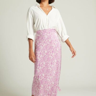 Clothing Chan Luu  | Eloise Floral Wrap Skirt Mulberry