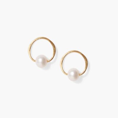 Jewelry Chan Luu  | Pearl And Gold Globe Hoops