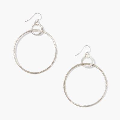 Rhiannon Hoop Earrings Silver