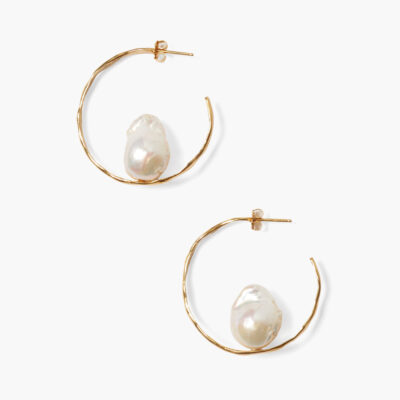 Selene Hoop Earrings Yellow Gold