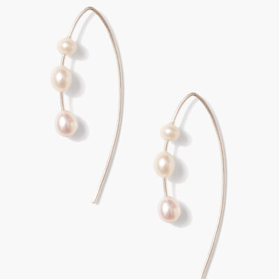 Hanalei Pearl Earrings Silver