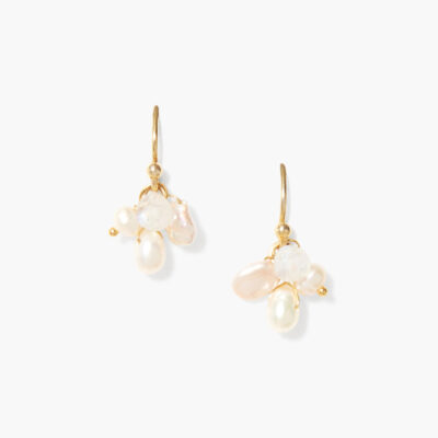 Hila Earrings White Pearl Mix