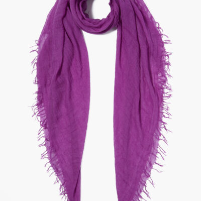 Hyacinth Violet Cashmere and Silk Scarf