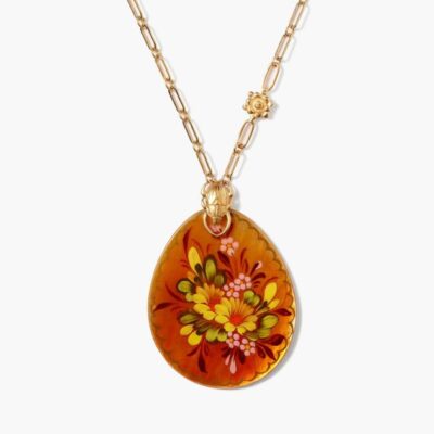 Jewelry Chan Luu  | Posy Painted Teardrop Necklace Sunset Mix