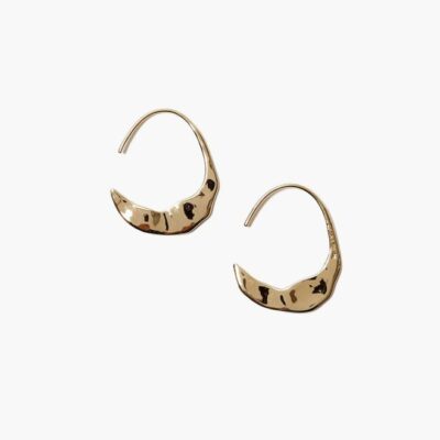 Jewelry Chan Luu  | 14K Petite Gold Crescent Moon Hoops