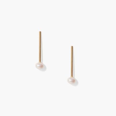 Jewelry Chan Luu  | White Pearl Bar Earrings