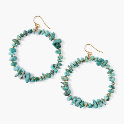 Jewelry Chan Luu  | Seychelles Hoop Earrings Turquoise