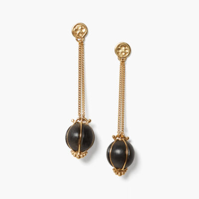 Balloon Drop Earrings Black Mix