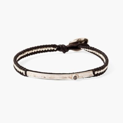 Jewelry Chan Luu  | Diamond Bar Single Wrap Bracelet Black