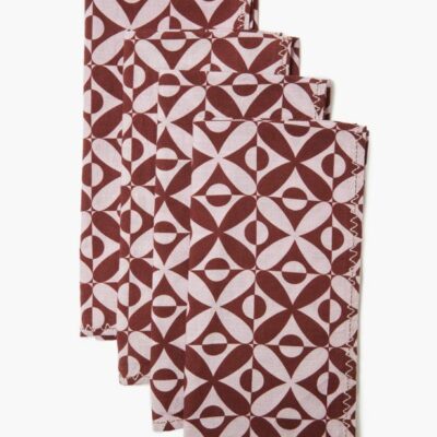 Home Chan Luu  | Tawny Port Mod Tile Print Napkin Set