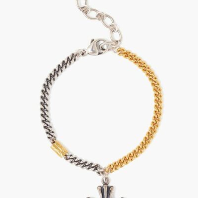 Jewelry Chan Luu  | Silver And Gold Cross Curb Bracelet