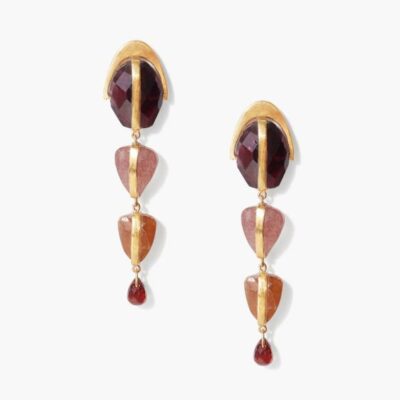 Jewelry Chan Luu  | Garnet Mix Rise Earrings