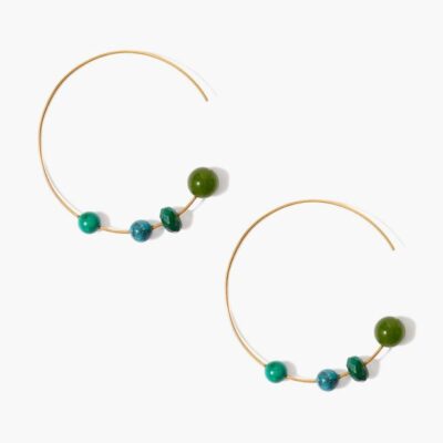 Jewelry Chan Luu  | Turquoise Mix Gaia Hoops