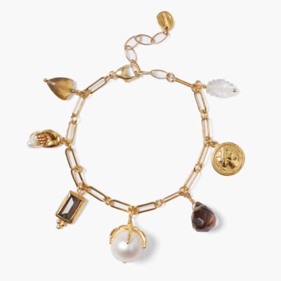 Lark Charm Bracelet Gold Mix