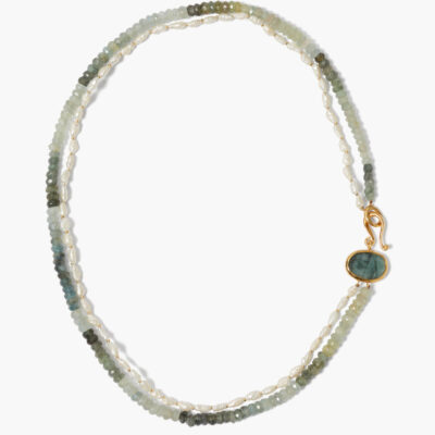 Marseille Necklace Moss Aquamarine