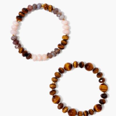 Jewelry Chan Luu  | Tiger’S Eye Mix Gaia Bracelet Duo