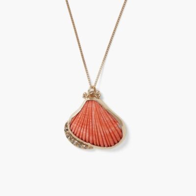 Jewelry Chan Luu  | 14K Scallop Shell Necklace Coral