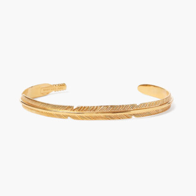 Gold Feather Bangle