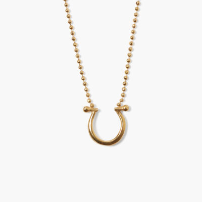 Horseshoe Necklace Yellow Gold