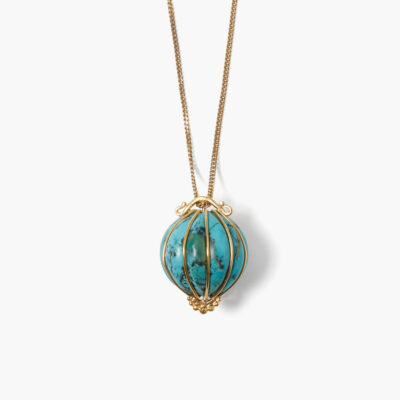 Balloon Pendant Necklace Turquoise