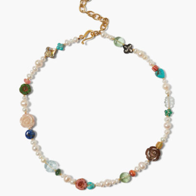 Jardin Necklace White Pearl Mix