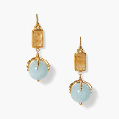 Lark Drop Earrings Citrine Mix