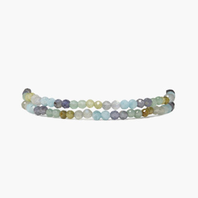 Aurora Double Naked Wrap Bracelet Green Mix