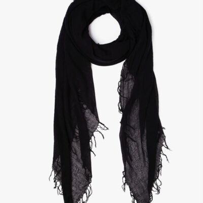 Black Cashmere and Silk Scarf