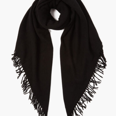 Black 100% Cashmere Scarf