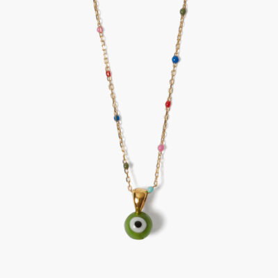 Izmir Evil Eye Necklace Green