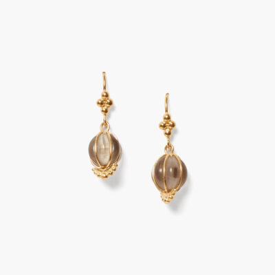 Balloon Earrings Smoky Quartz