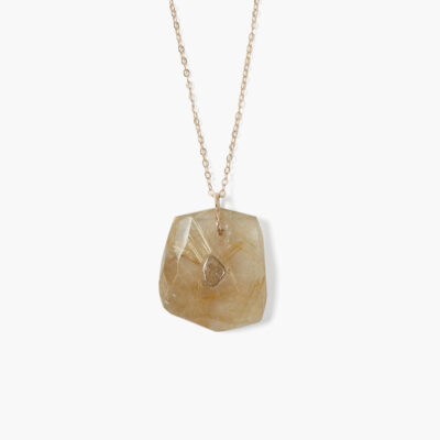 14k River Necklace Rutilated Quartz