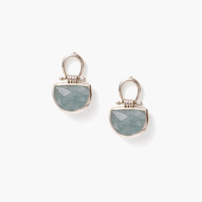 Luna Stud Earrings Aquamarine